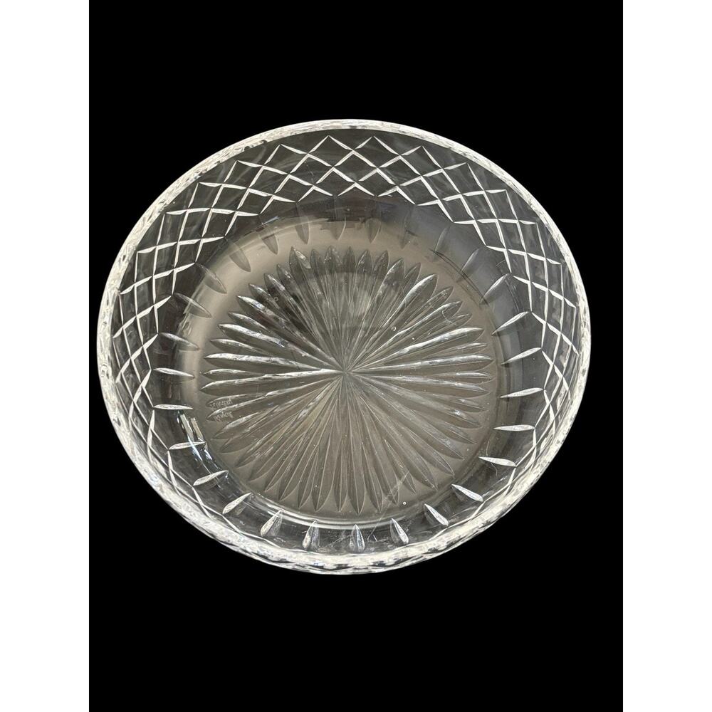 Royal Brierley English Crystal Bowl 8” Hand Cut 30% Lead Signed Vintage